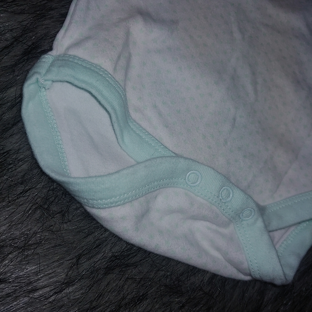 🌙5/$25 Rene Rofe | mint white pattern onesie - Picture 4 of 7